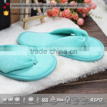 2017 new Comfortable Cotton velour hotel slipper cotton spa slippers eva slipper making machine