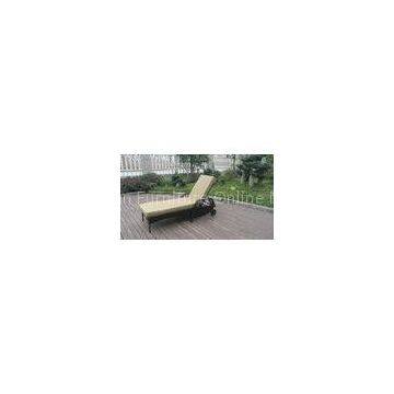 Swimming Pool / Beach Rattan Sun Lounger With Aluminium Frame