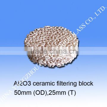 process filtering metallic solution using High strength filtering block