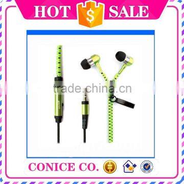 Cheap Noise Cancelling Function Metal Plug Zipper In-Ear Earphone With Mic photo-6