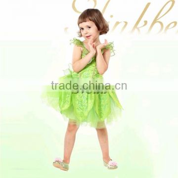 (New Item) Hot Movie Tinker Bell Cosplay dress for girls, Tinker Bell dress for baby girl, girls dress wholesale price