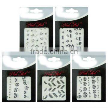 2014 Best Quality 3D Nail Sticker,Fashionable Eco-friendly Unique Nail Stcikers