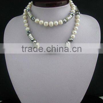 Fashion Pearl Necklace Glass Crystal Bead Necklace for Lady photo-4