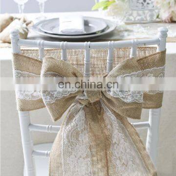 Wholesale Beautiful Wedding Banquet Burlap Chair Sash