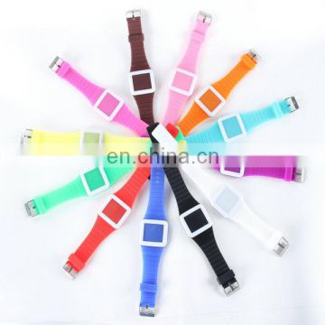 Candy watch color silicone strap sauqre shape head electronic watch for promotional gift