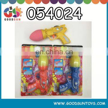 Promotional toy shooting gun with soft ball bullet