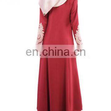 Plus Size Malaysia Dubai Arab Lace Sleeve Kaftan Abaya Muslim Long Maxi Dress