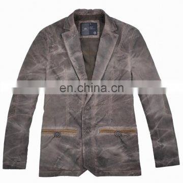 2015 lastest fashion suit style slim fit leather jacket