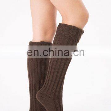 Fashion Floor Socks With Cable Knit Turnover ,knitted Leg Warmers Women photo-3