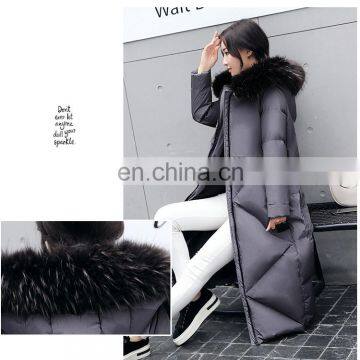 2017 Winter New Feather Cotton Clothing Women Korean Version of the Slim Plus Large Collar Collar Long Knee Women's Jacket S1003 photo-6