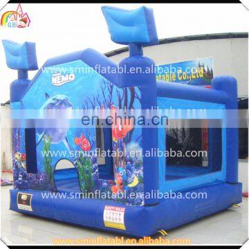 Funny Cheap Inflatable Nemo Bouncer Castle,Fish Painting Baby Jumping House