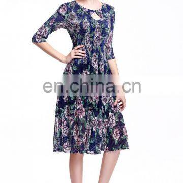 2017 Wholesale Lace Print Dress for Lady Retro Dress Summer photo-2