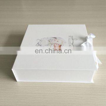 White Box, Cardboard Rigid Box For Clothing, White Logo Box Packing photo-2
