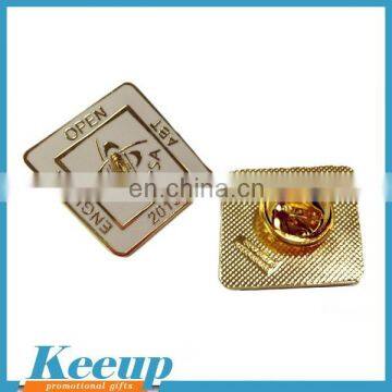 Custom made soft enamel metal square plate lapel pins badges