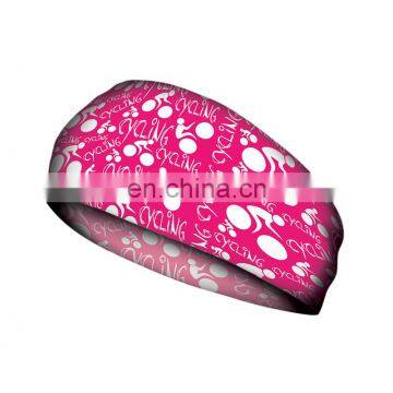 Adult polyester knit sublimation printed fitness headbands