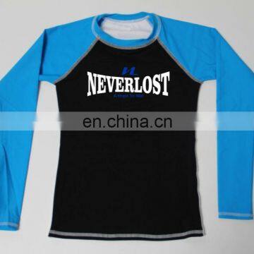 Sublimation Printed Rash Guard MMA BJJ Rash Guards For Women
