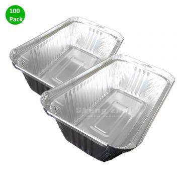 Aluminum Tins Baking (100 Pack), Aluminum Foil Pans, Foil Pans for Toaster Oven, Aluminum Disposable Pans for BBQ, Catering, Baking, Cooking (680 ML)