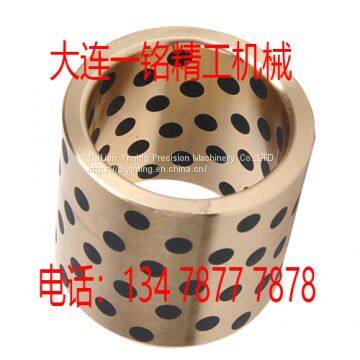 Graphite copper sleeve High-force brass bushing oil-free self-lubricating bearing wear-resistant Injection machine copper sleeve linear bearing