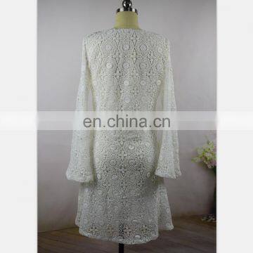 2019 New Fashion Autumn Women Dress Flutter Sleeve Fashion White Lace Mother Girls Dresses (this Link for WOMAN) photo-4