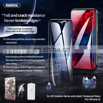REMAX Creation Series Anti-static 0.3MM Anti-fingerprint Fiber Resin Tempered Glass GL-59 for IPhone 12 photo-4