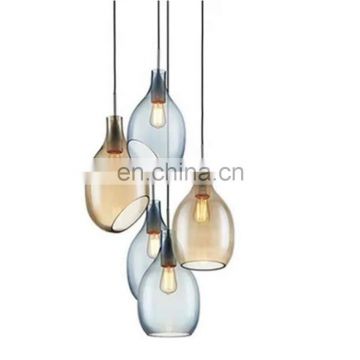 Modern Hanging Art Glass Teardrop Shape Pendant Light