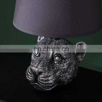 Cheetah Head Animal Statue Funny Small Decoration Customised Office Retro Desk Lamps for Hotel Bedroom photo-6