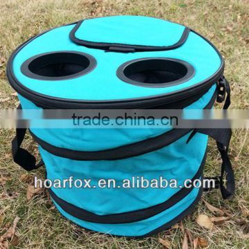 Blue portable cooler bag beach for picnic