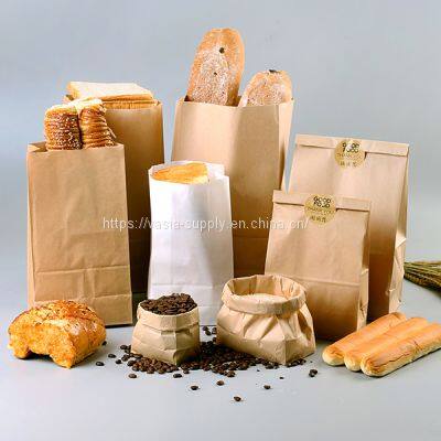Customized take away food bag fashion shopping bag brown kraft paper bags