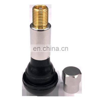 Natural rubber factory design car aluminum stem chrome TR414 valve