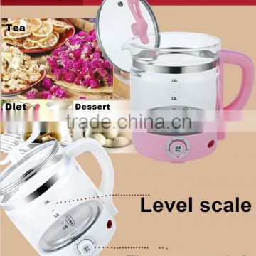 1.5L Eletric Glass Kettle 410W cordless