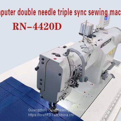 Car seat sewing machine  Three synchronous double Needle Thick Sewing machine  Automatic Thread cutting   Automatic Presser foot  sofa sewing RN-4420D