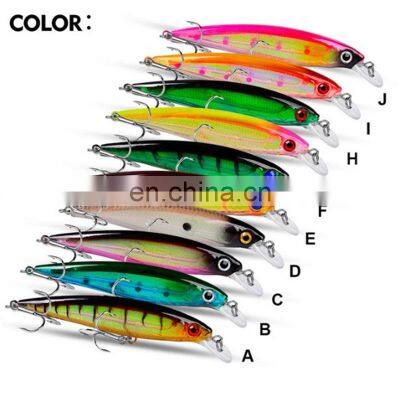 Amazon Top Sales Lures Minnow 10 Colors 13.4g/11cm Black Minnow Lure Best Quality Floating Minnow Lure Fish Bait Supplier photo-2