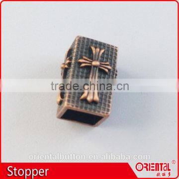 Antique Brass Garments Metal Column Cord End String Stoppers photo-5