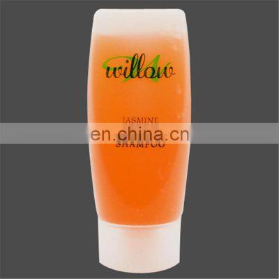 hotel transparent container cosmetic bottle  inverted 35ml with flip top shampoo bath gel body lotion conditioner