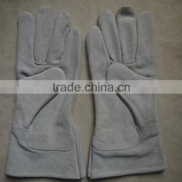 cow split leather winter gloves / car driving gloves / safety and protection gloves for drivers