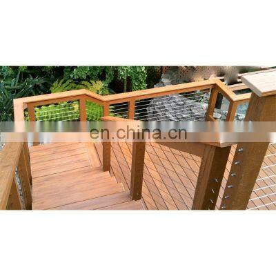 Steel balcony wire cable railing deck balustrades