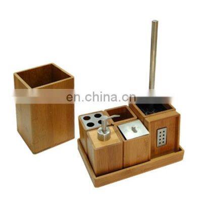 Different Styles Bamboo Bathroom Accessory Set Hot Sales Bathroom Accessory Set Bamboo Cost-effective Bamboo Bathroom Set photo-5