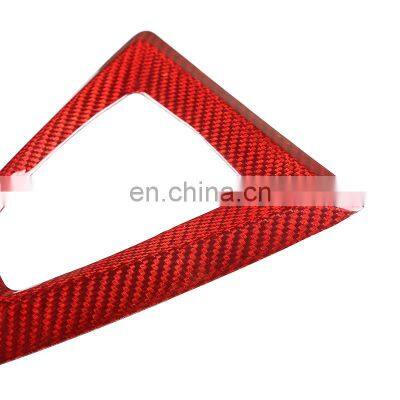 RHDLHD Real Red Carbon Fiber Car Gear Shift Frame Trim For BMW M3 M4 F80 F82 F83 2014-2018 Right Left Hand Drive Red Accessories photo-5