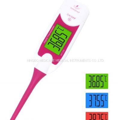 10s Flexible Tip  Waterproof Digital thermometer, large LCD 3colors backlight   IP 55