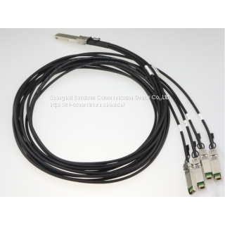 Гибридный пассивный медный 100GE QSFP28 на 4x 25GE SFP28