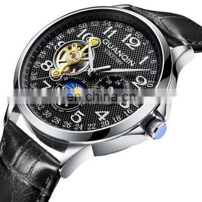 Guanqin 16212 Cheap Price Men Automatic Watches Custom Mechanical Tourbillon Fashion Logo Watches photo-3
