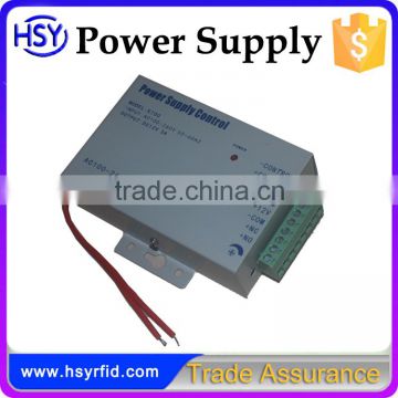 HSY-K100 High quality rfid access control switch power supply for door access control AC 110-240V to DC 12V 3A output