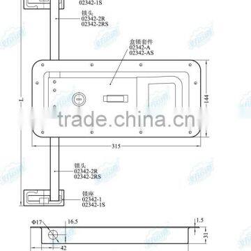 02342A Recessed Locking Handle / Trailer Door Lock photo-2