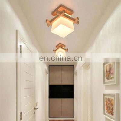 Modern Wooden Ceiling Lamp Home Decor For Bedroom Wood Gold LED Ceiling Light