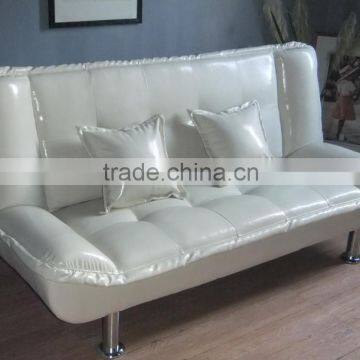 White Elegant Bed Room Modern Leather Folding Sofa Bed