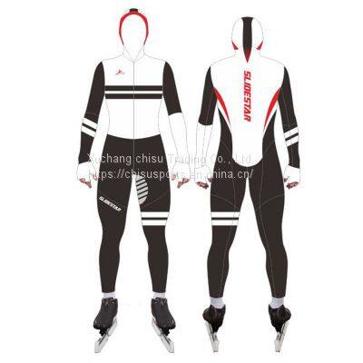 High Quality Wholesale Breathable Junior Custom Short Track Ice Speed Skating Suit Skating Skin Suit photo-4
