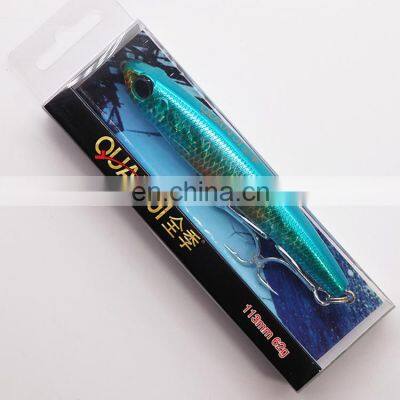 High Quality Pencil Floating Jump Minnow Plastic Jigging Lucana Hard Frog QUAN JI Fishing Lures Set photo-5