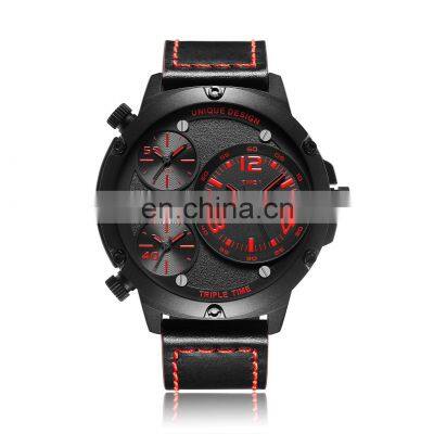 CURREN Three - eye Calendar With Quartz Skin Waterproof Watch For men