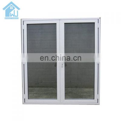 French style aluminium front double entry exterior casement door with blinds inside glass residential for homes