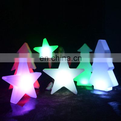 Christmas lights wireless /Outdoor house led night street light decor plastic tree/star/snow led Christmas lights wholesale